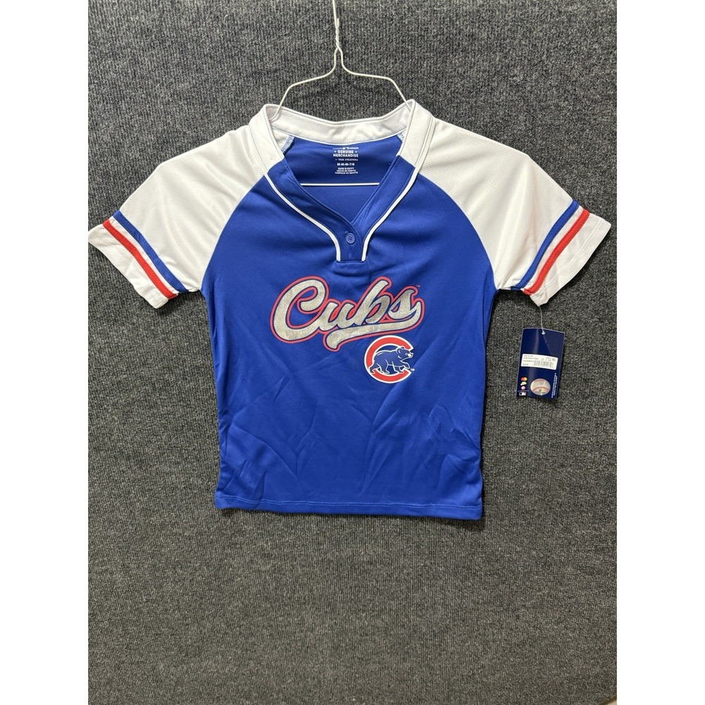 MLB Chicago Cubs Youth Jersey Size M 7/8 MLB Team Athletics Blue White NWT